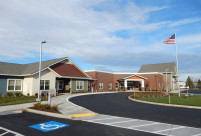 Mill Park Memory Care Facility in Portland Oregon. Using James HardiePlank Siding, HardieTrim and HardieSoffit Panels