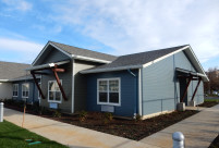 Mill Park Memory Care Facility in Portland Oregon. Using James HardiePlank Siding, HardieTrim and HardieSoffit Panels