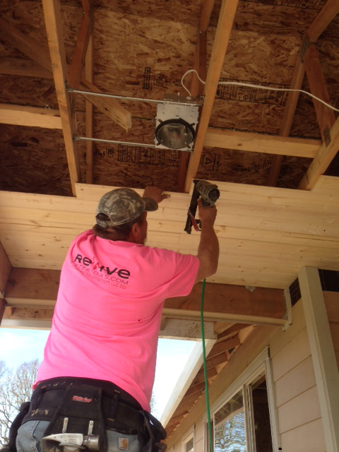 Pine Tongue and Groove Soffit installation, Portland OR | Siding ...