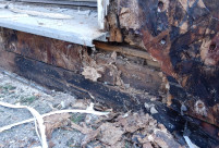 Found Dry Rot to Repair when tore off siding.