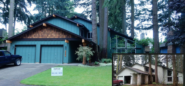Before and After James Hardie Siding, Batten and board
